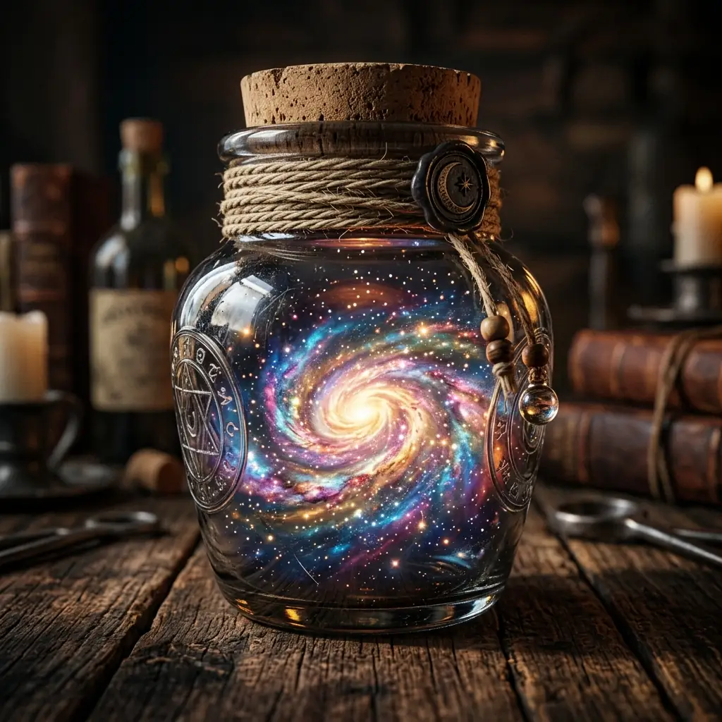 Glowing spice jar button
