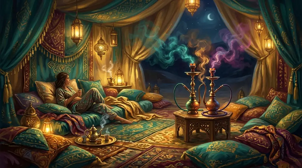 Gathering tent interior