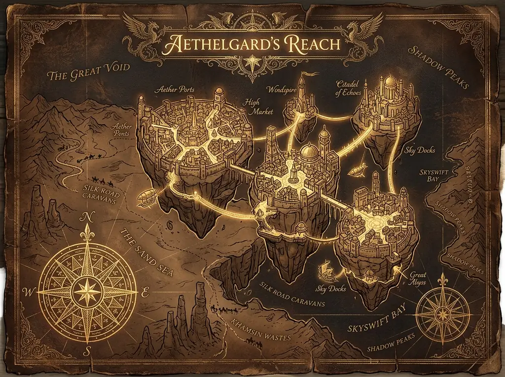 Map of the levitating market